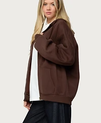 Edikted Women's Polyester Cotton Elvie Oversized Hoodie