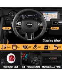 Costway Outdoor & Ride On Toys 24V 2 Seater Ride on Car for Kids Licensed Toyota LC250 Ride on Truck with Remote