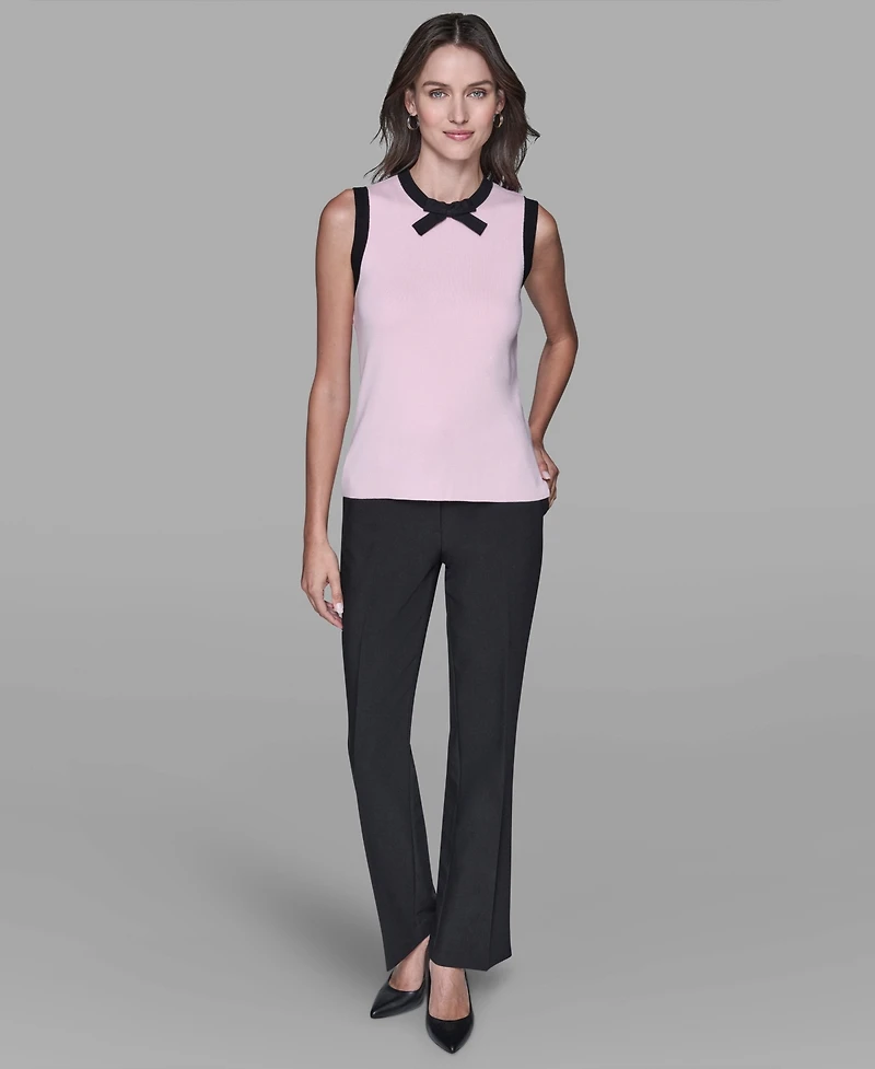 Karl Lagerfeld Paris Women's Bow-Tie Sleeveless Sweater