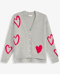 On 34th Women's Curved Hem Heart Cardigan, Macy's Exclusive
