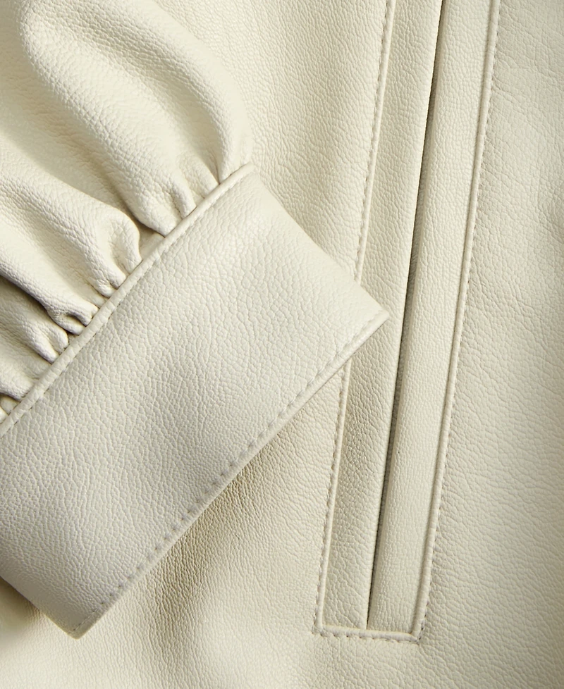 On 34th Women's Femme Cropped Faux Leather Jacket, Macy's Exclusive