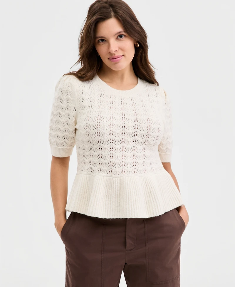 On 34th Women's Ruffle-Hem Sweater Top, Macy's Exclusive