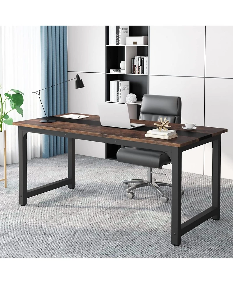 Tribesigns Large Executive Desk with Thicken Frame,70.8”Office Computer Desk,Modern Simple Workstation Business Furniture
