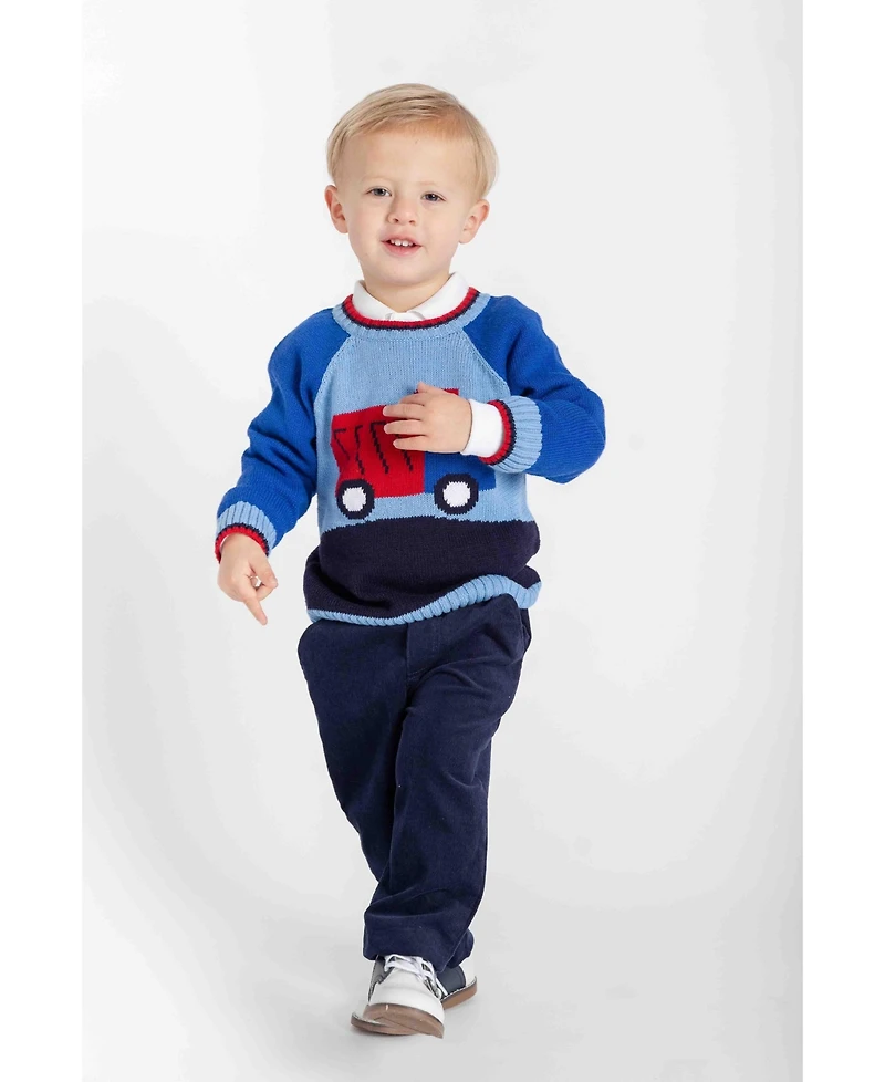 Florence Eiseman Baby Boys Sweater With Dump Truck