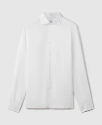 Reiss Men's Linen Button-Through Shirt