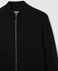 Reiss Men's Merino Wool Funnel-Neck Cardigan