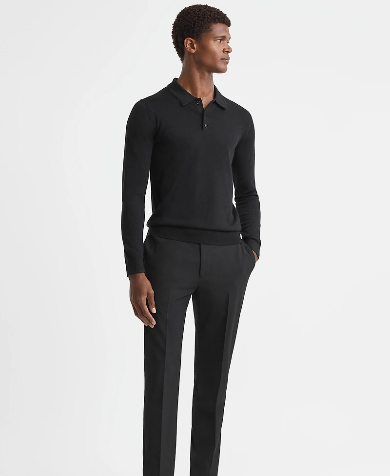 Reiss Men's Merino Wool Polo Shirt