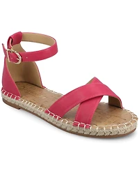 Journee Collection Womens Lyddia Espadrille Flat Sandals
