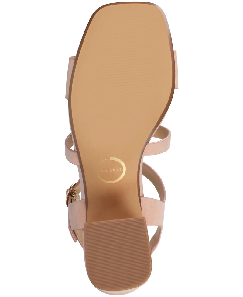 Journee Collection Women's Merisol Open Toe Ankle Strap Sandals
