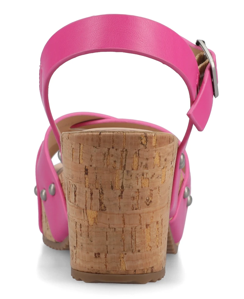 Journee Collection Womens Valentina Comfort System Ankle Strap Platform Dress Sandals