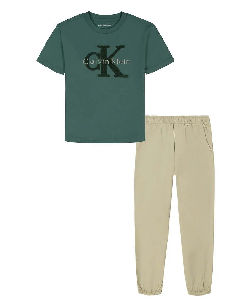 Calvin Klein Baby Boys T-Shirt and Jogger Pants, 2-Piece Set