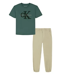Calvin Klein Baby Boys T-Shirt and Jogger Pants, 2-Piece Set