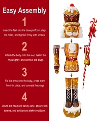 Puleo International 6' Gingerbread Outdoor Christmas Soldier