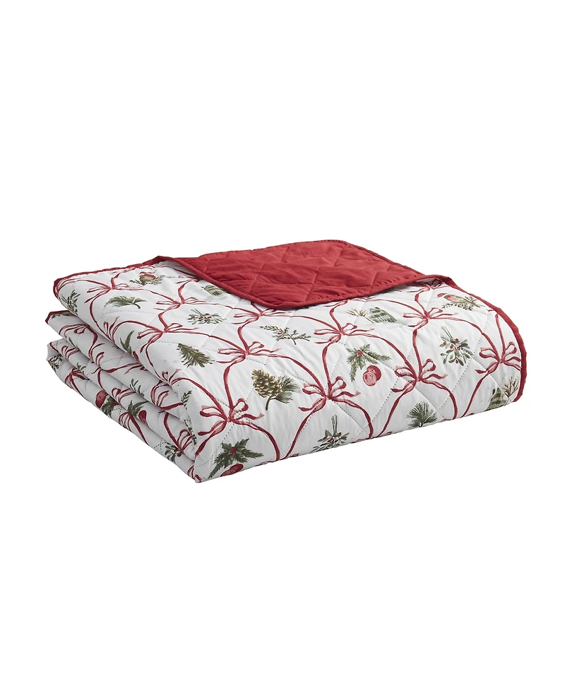 Vcny Home Christmas Bow Microfiber 2-Pc. Quilt Set, Twin