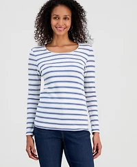 Style & Co Women's Scoop-Neck Long-Sleeve Top, Macy's Exclusive