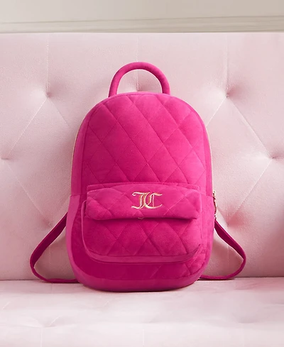 Juicy Couture Quilted Backpack Shaped Decorative Pillow, 12" x 8.5"