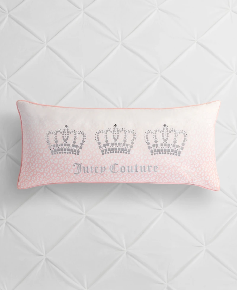 Juicy Couture Royal Crowns Decorative Pillow, 16" x 36"