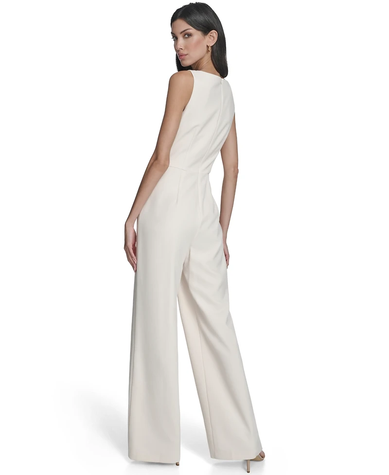 Vince Camuto Women's Signature Stretch Boat Neck Jumpsuit