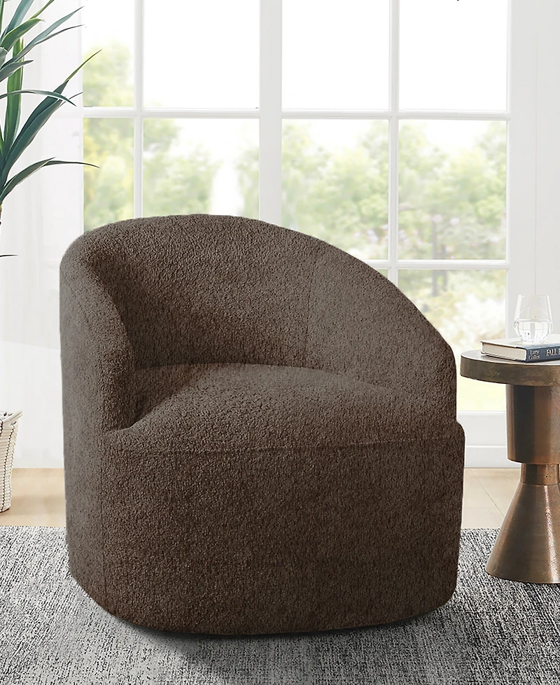 Ink+Ivy 30" Boucle Upholstery 360 Degree Swivel Chair