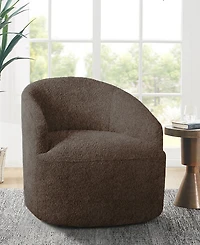 Ink+Ivy 30" Boucle Upholstery 360 Degree Swivel Chair