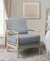 Madison Park 25.5" Solid Wood Frame Turned-wood legs Accent Armchair