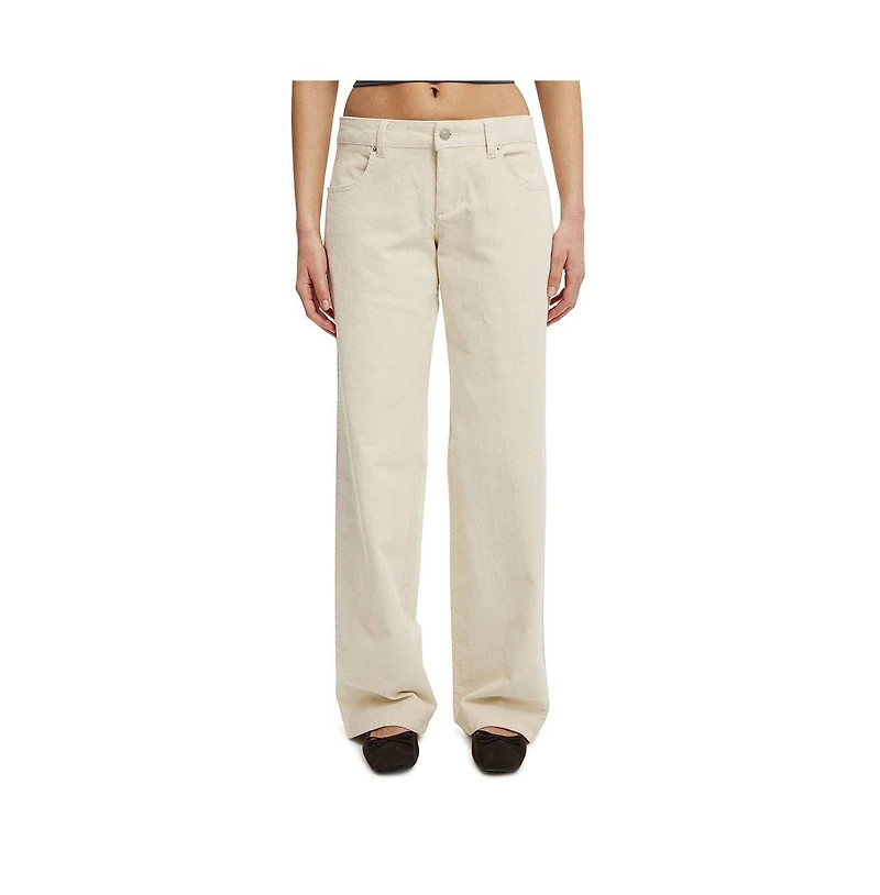 Cotton On Women's Low Rise Straight Cord Pant