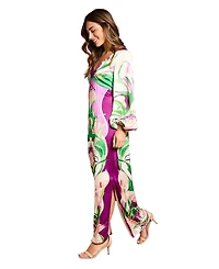 Coast Women's Long Sleeve Placement Print Midi Dress