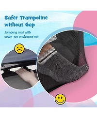 55 Inch Kids Recreational Trampoline Bouncing Jumping Mat with Enclosure Net