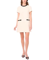 CeCe Women's Short-Sleeve Tweed Dress