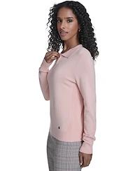 Tommy Hilfiger Women's Long-Sleeve Quarter-Zip Polo Sweater