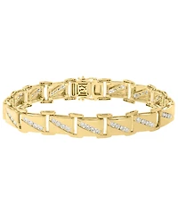 Effy Collection Men's Lab Grown Diamond (2-5/8 ct. t.w.) Bracelet in Gold over Silver