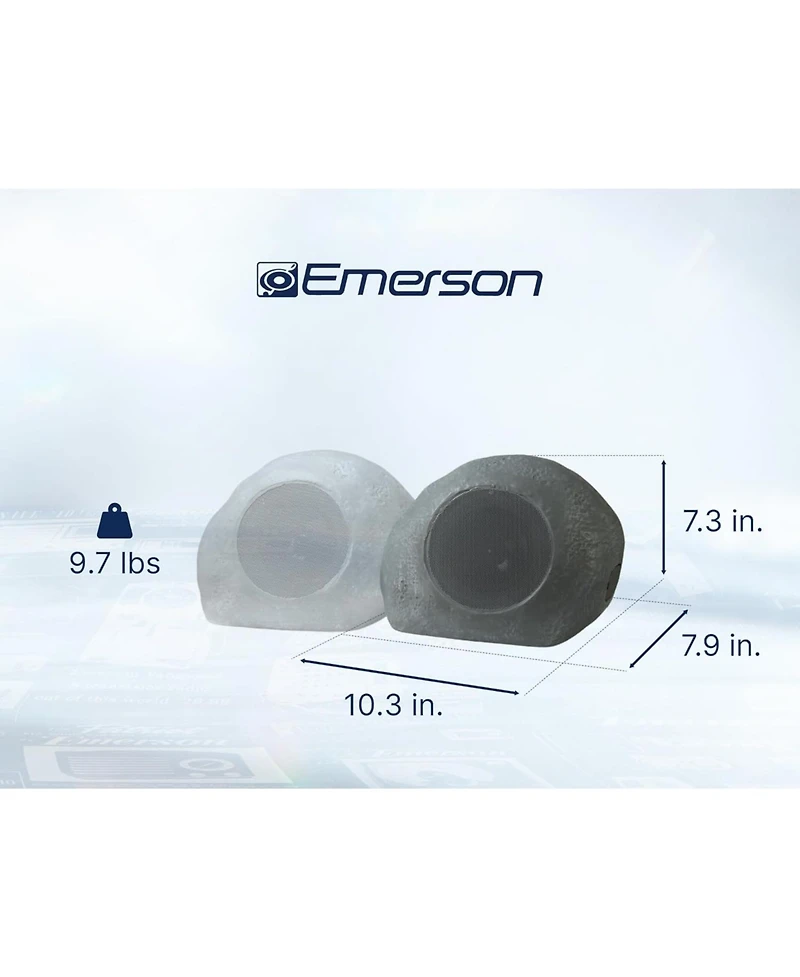 Emerson Ers-2000 Mini Pebbles Bluetooth Waterproof Outdoor Rock Speakers