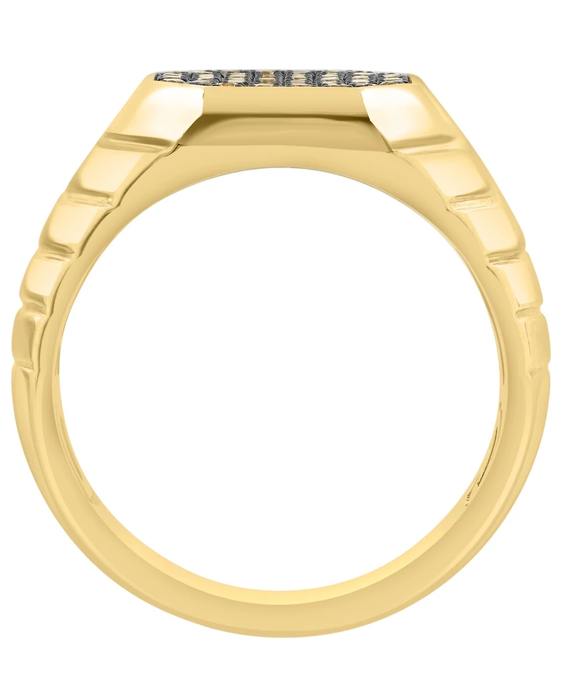 Effy Collection Men's Brown Diamond Ring (1/2 ct. t.w.) in Gold over Silver
