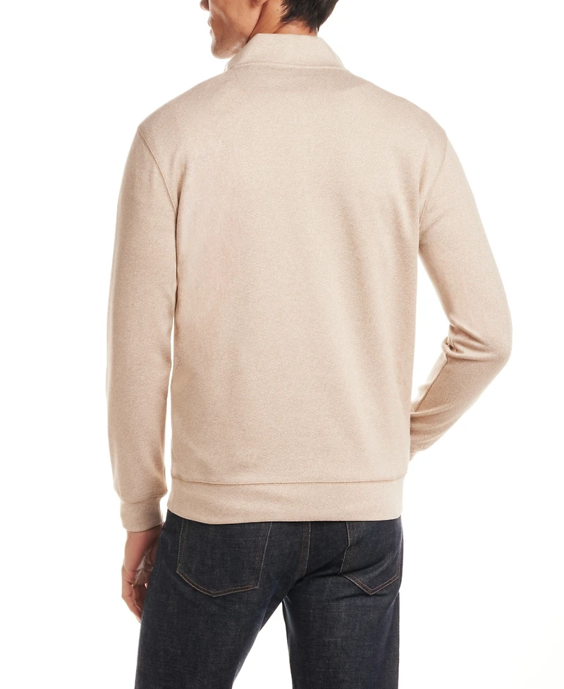 Weatherproof Vintage Men's Long Sleeve Mixy Quarter Zip Sweater