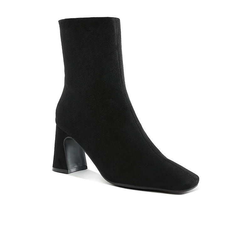 Dimri Square Toe Microfiber Ankle Boots Women