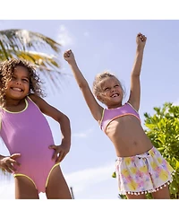 Snapper Rock Big Girls Vacay Pop Recycled Crop Bikini