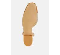 Rerita Rhinestone-Studded Glitter Sandals