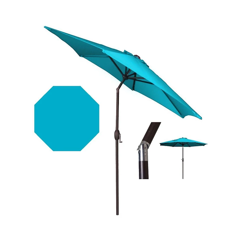Panama Jack Outdoor Panama Jack Teal 9 Ft Alum Patio Umbrella W/Crank