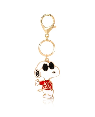 Peanuts Joe Cool Keychain, Gold-Tone Enamel Bag Charm