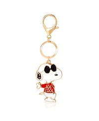 Peanuts Joe Cool Keychain, Gold-Tone Enamel Bag Charm