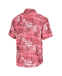 Tommy Bahama Men's Crimson Alabama Tide Coconut Point Palmetta IslandZone Camp Button-Up Shirt