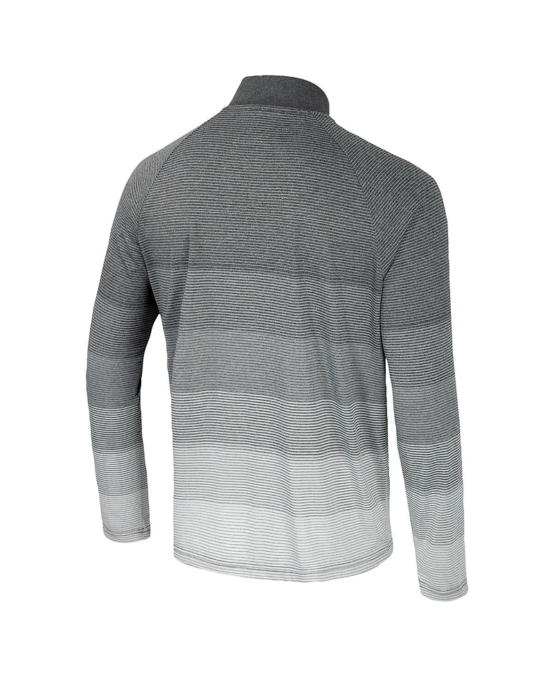 Colosseum Men's Gray Texas A&M Aggies Ai Striped Mesh Quarter-Zip Raglan Windshirt Jacket