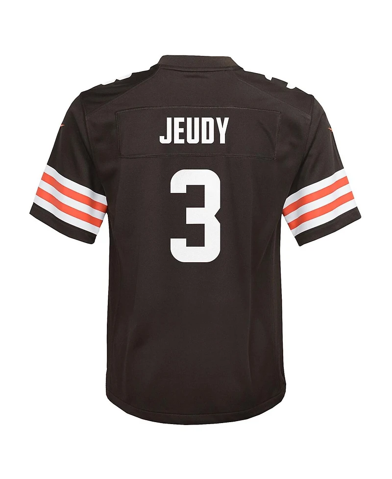 Nike Big Boys and Girls Jerry Jeudy Brown Cleveland Browns Team Game Jersey