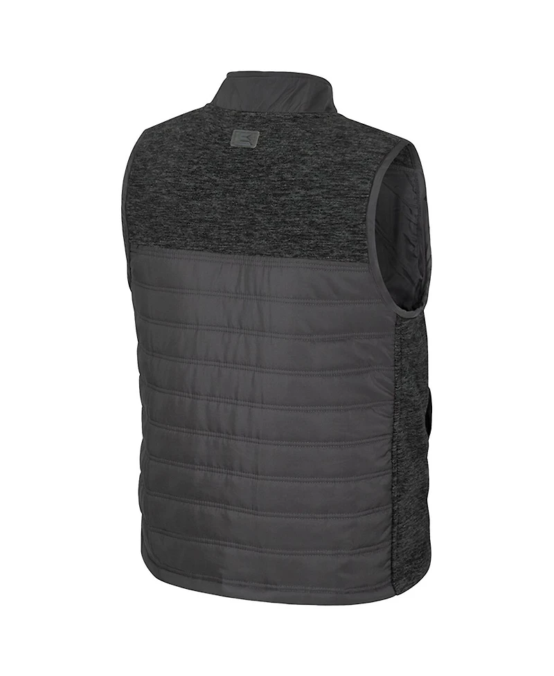 Colosseum Men's Charcoal Virginia Tech Hokies Nightman Full-Zip Puffer Vest