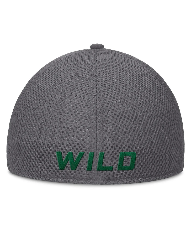 Fanatics Men's Gray Minnesota Wild Clincher Team Stripes Flex Hat