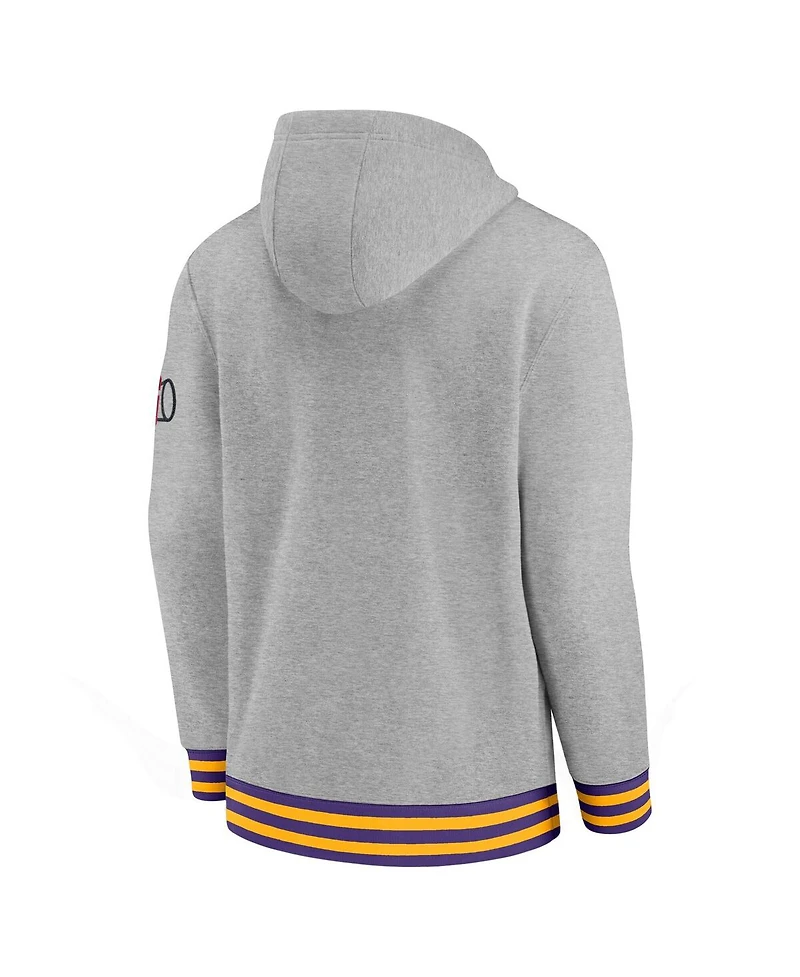 Nike Men's Heather Gray Lsu Tigers Legacy Retro Pullover Hoodie