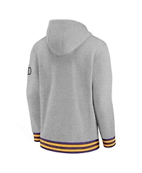 Nike Men's Heather Gray Lsu Tigers Legacy Retro Pullover Hoodie