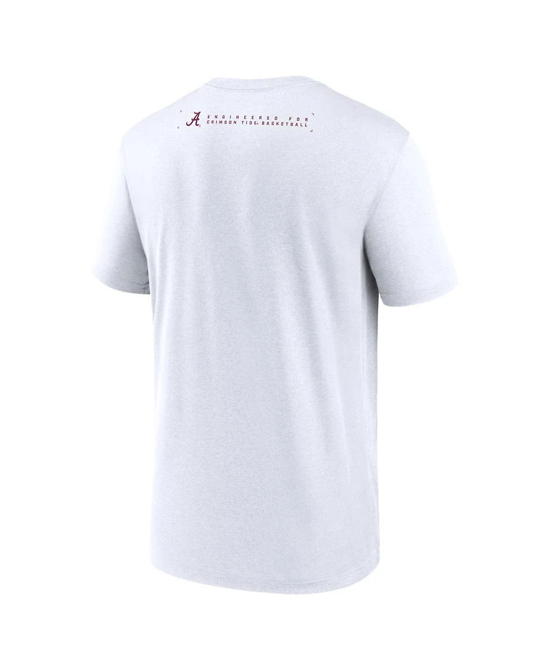 Nike Men's White Alabama Crimson Tide 2025 Courtside Basketball Legend Dri-fit T-Shirt