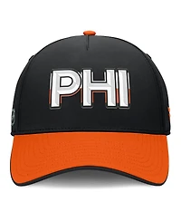 Fanatics Men's Black/Orange Philadelphia Flyers Authentic Pro Rink Team Code Flex Hat