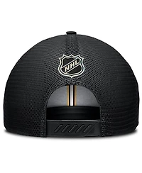 Fanatics Men's Black Boston Bruins Authentic Pro Home Ice Trucker Adjustable Hat